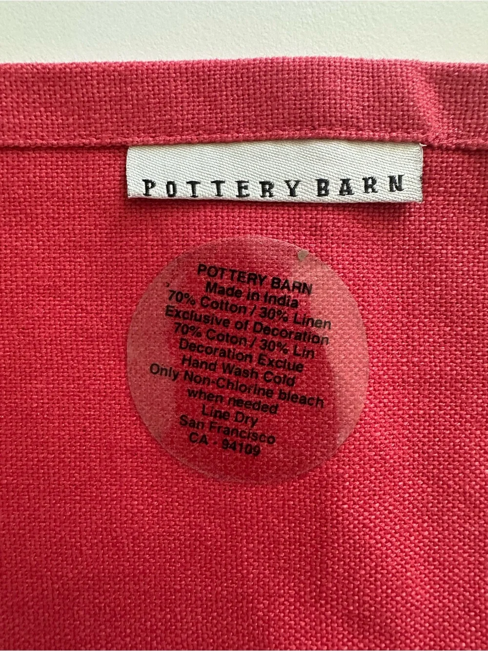 Pottery Barn Red decorative napkins - Solid Scarlet Accent set of 8